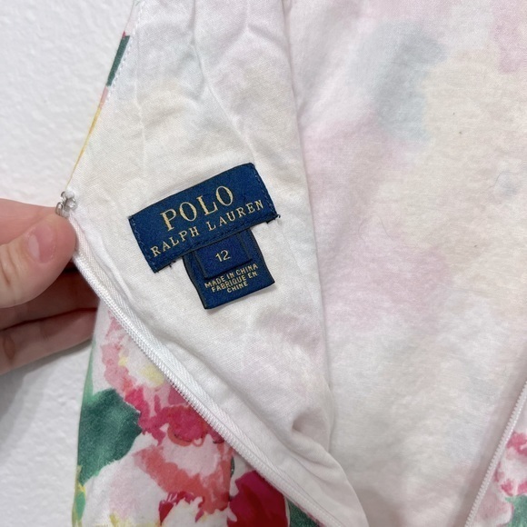 Polo by Ralph Lauren Multi-Color Floral Sleeveless Tank Fit Flare Dress Girls 12 - Picture 3 of 3